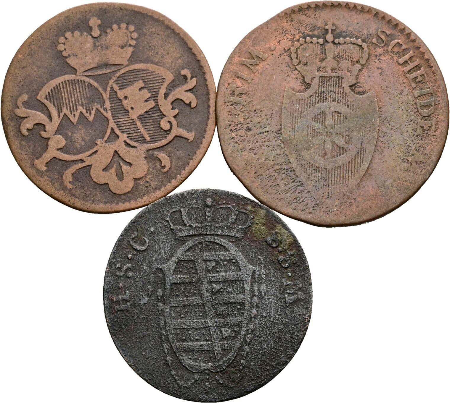 Lot 3 Stück Kleinmünzen – Rückseite
