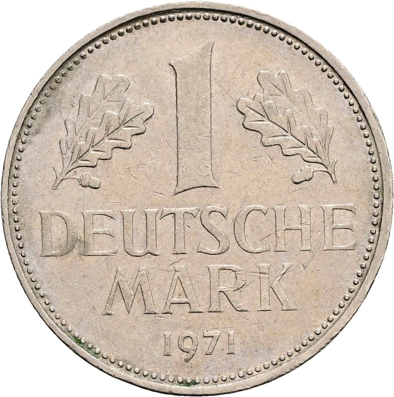 1 Deutsche Mark 1971 G – Vorderseite