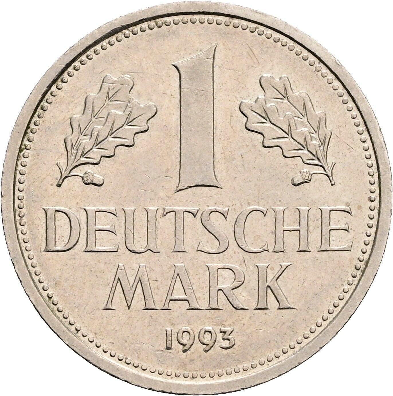1 Deutsche Mark 1993 D – Vorderseite