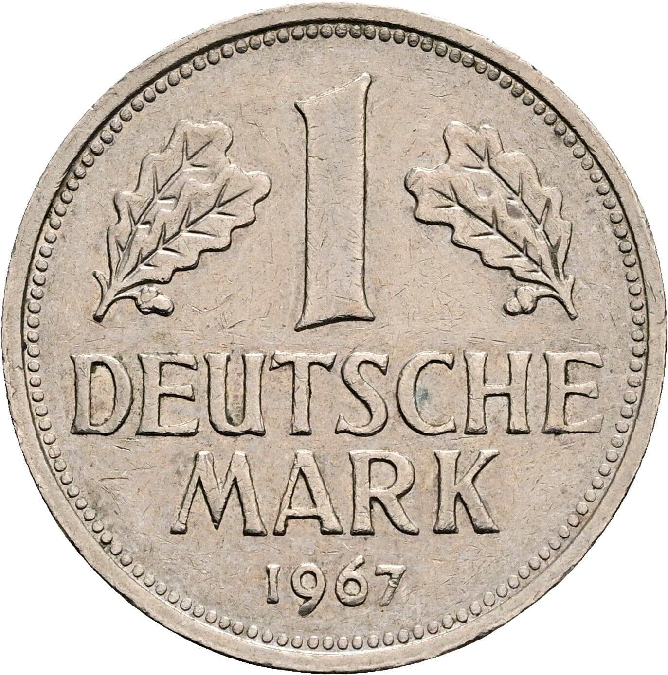 1 Deutsche Mark 1967 J – Vorderseite