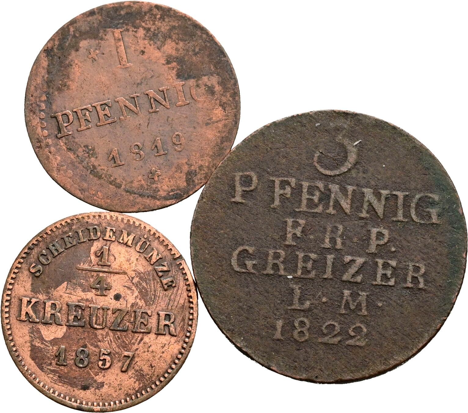 Lot 3 Stück Kleinmünzen – Vorderseite