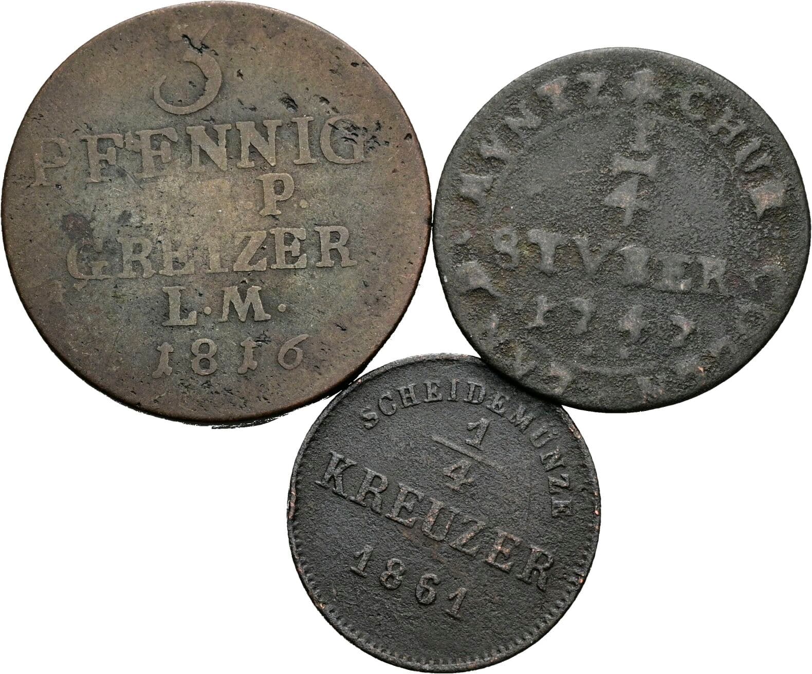 Lot 3 Stk. Kleinmünzen – Vorderseite