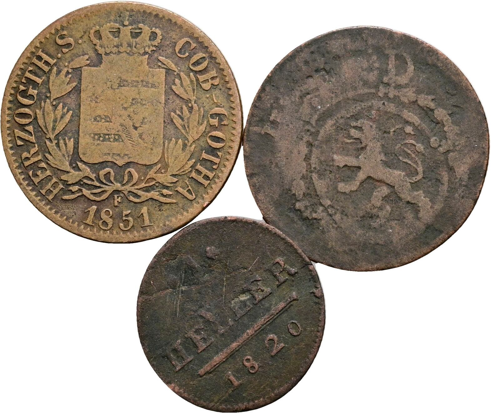 Lot 3 Stk. Kleinmünzen – Rückseite