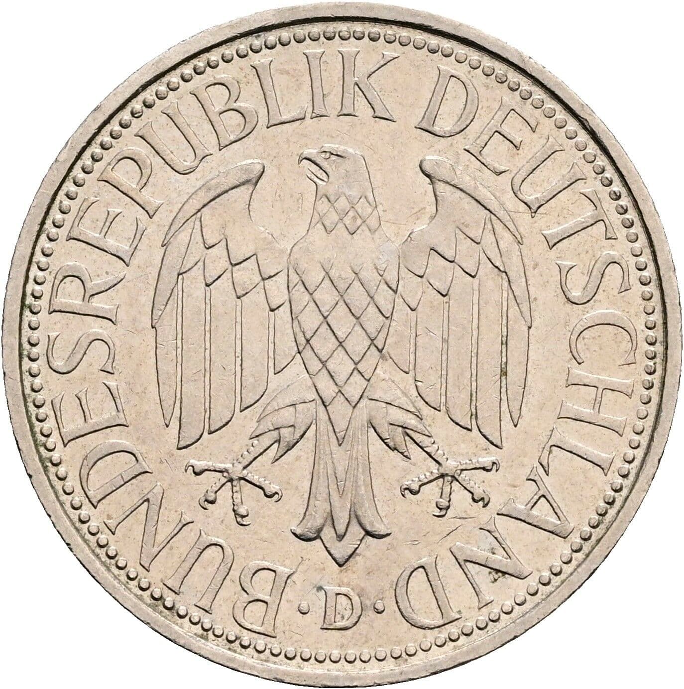 1 Deutsche Mark 1993 D – Rückseite