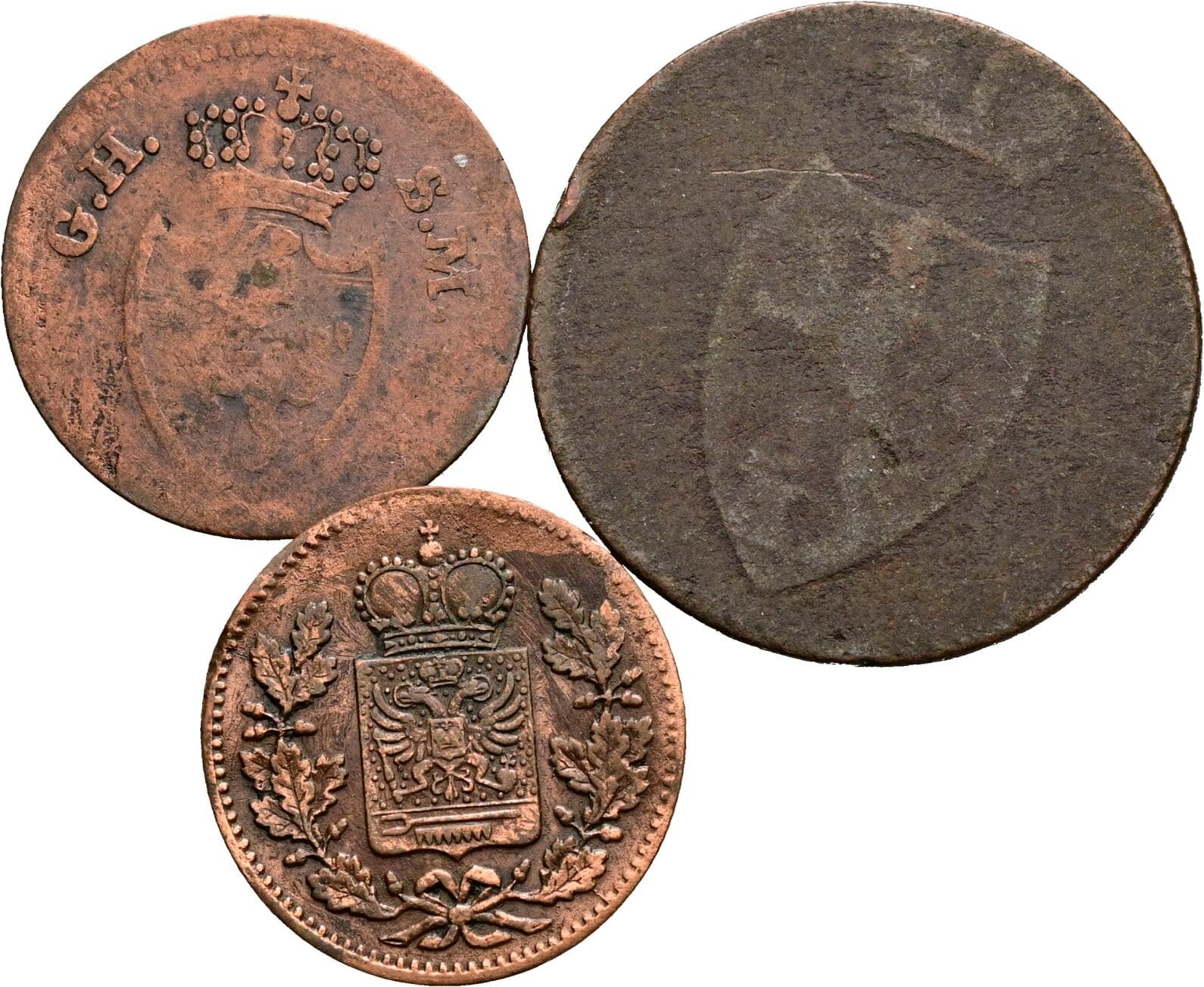 Lot 3 Stück Kleinmünzen – Rückseite