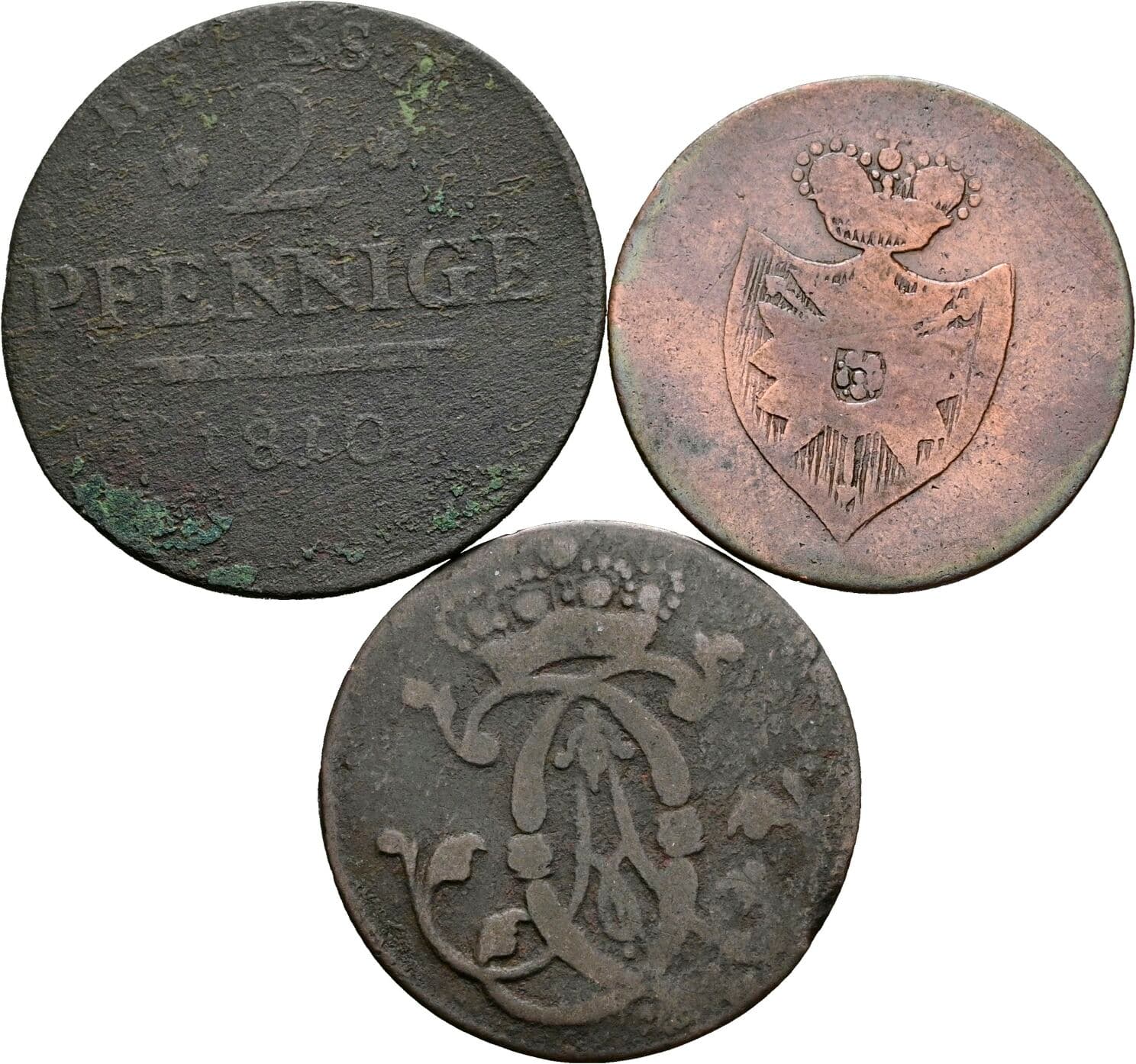 Lot 3 Stück Kleinmünzen – Rückseite