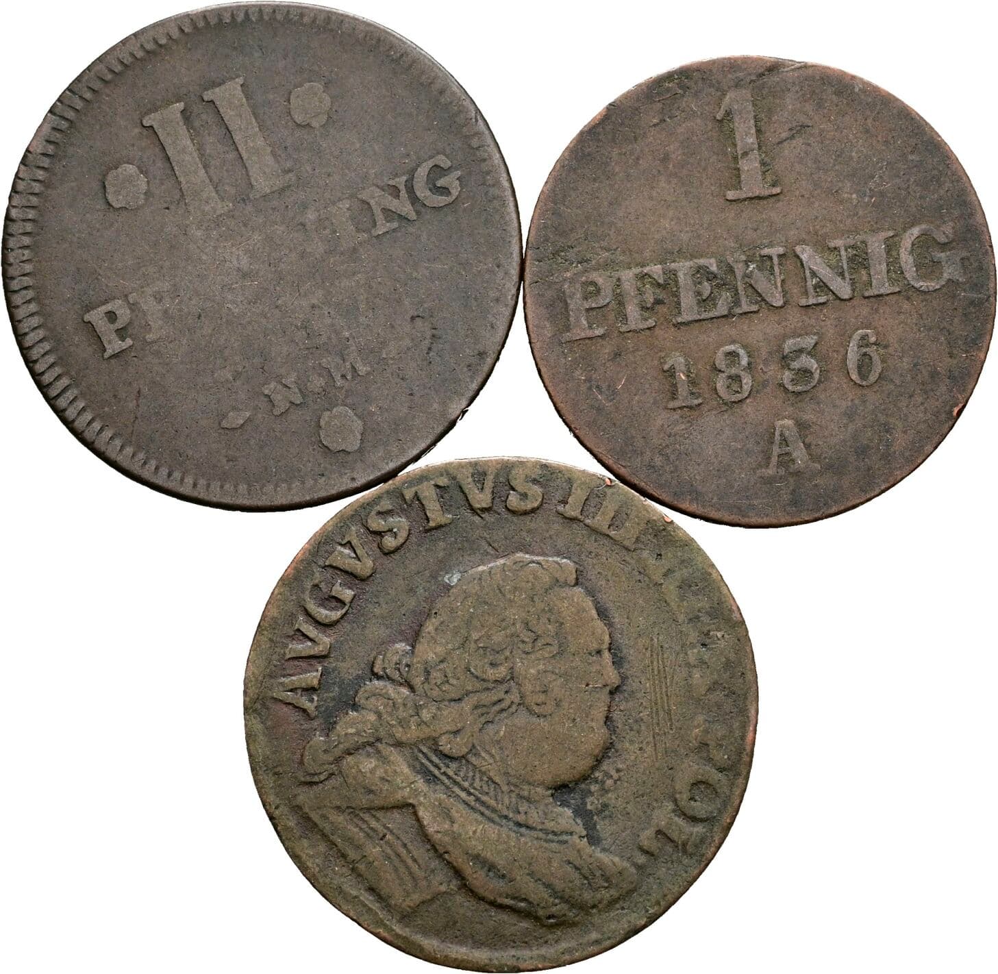 Lot 3 Stück Kleinmünzen – Vorderseite