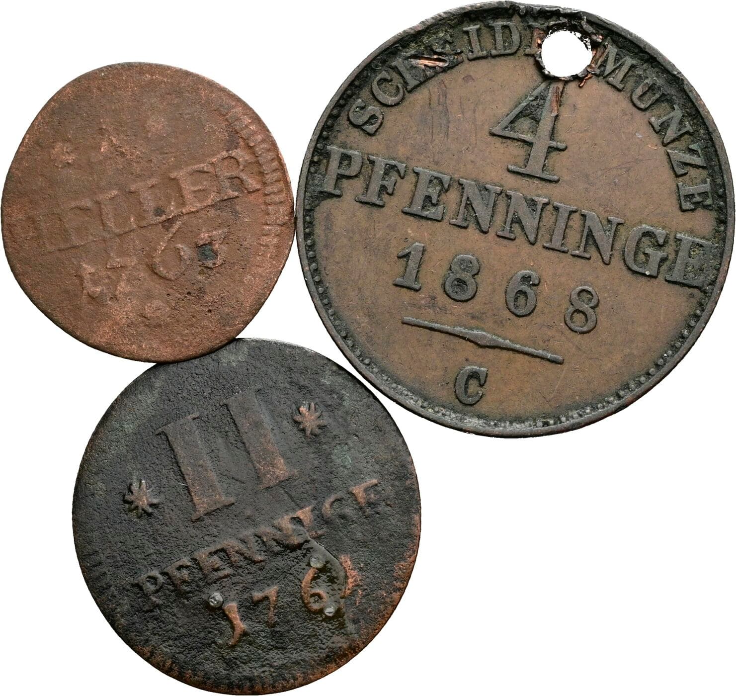 Lot 3 Stück Kleinmünzen – Vorderseite