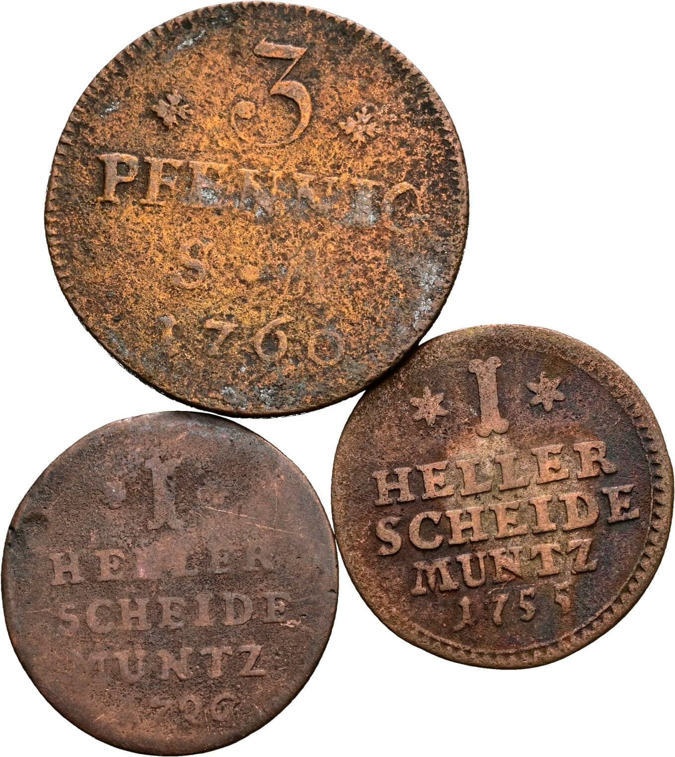 Lot 3 Stück Kleinmünzen – Vorderseite