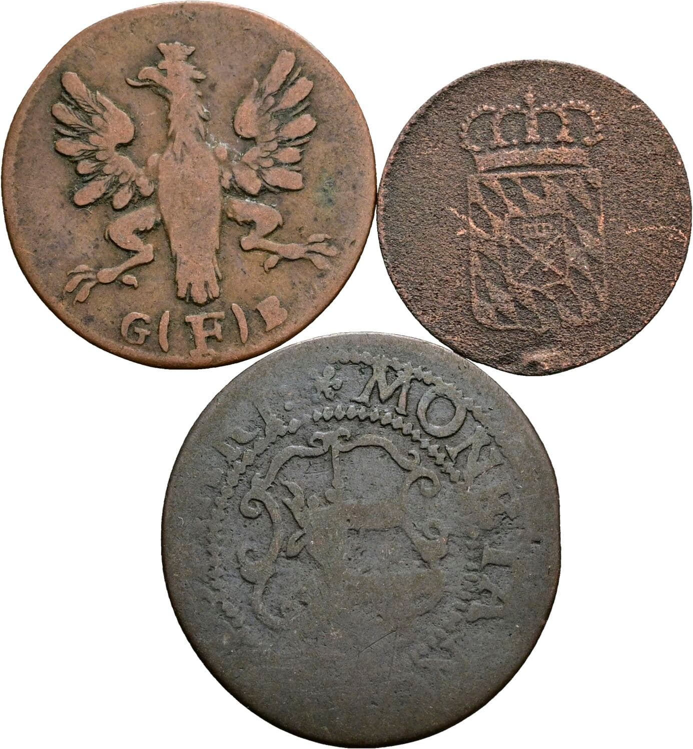 Lot 3 Stück Kleinmünzen – Rückseite