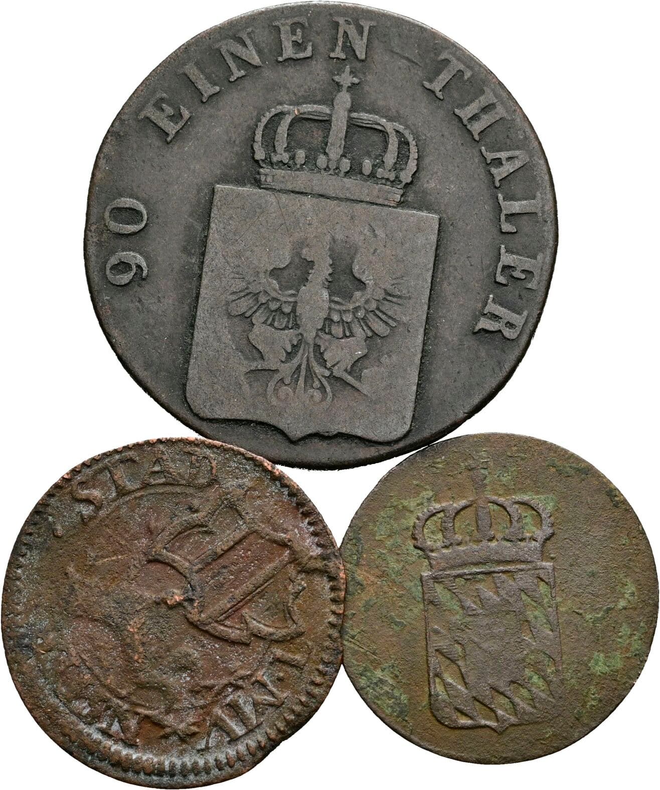 Lot 3 Stück Kleinmünzen – Rückseite
