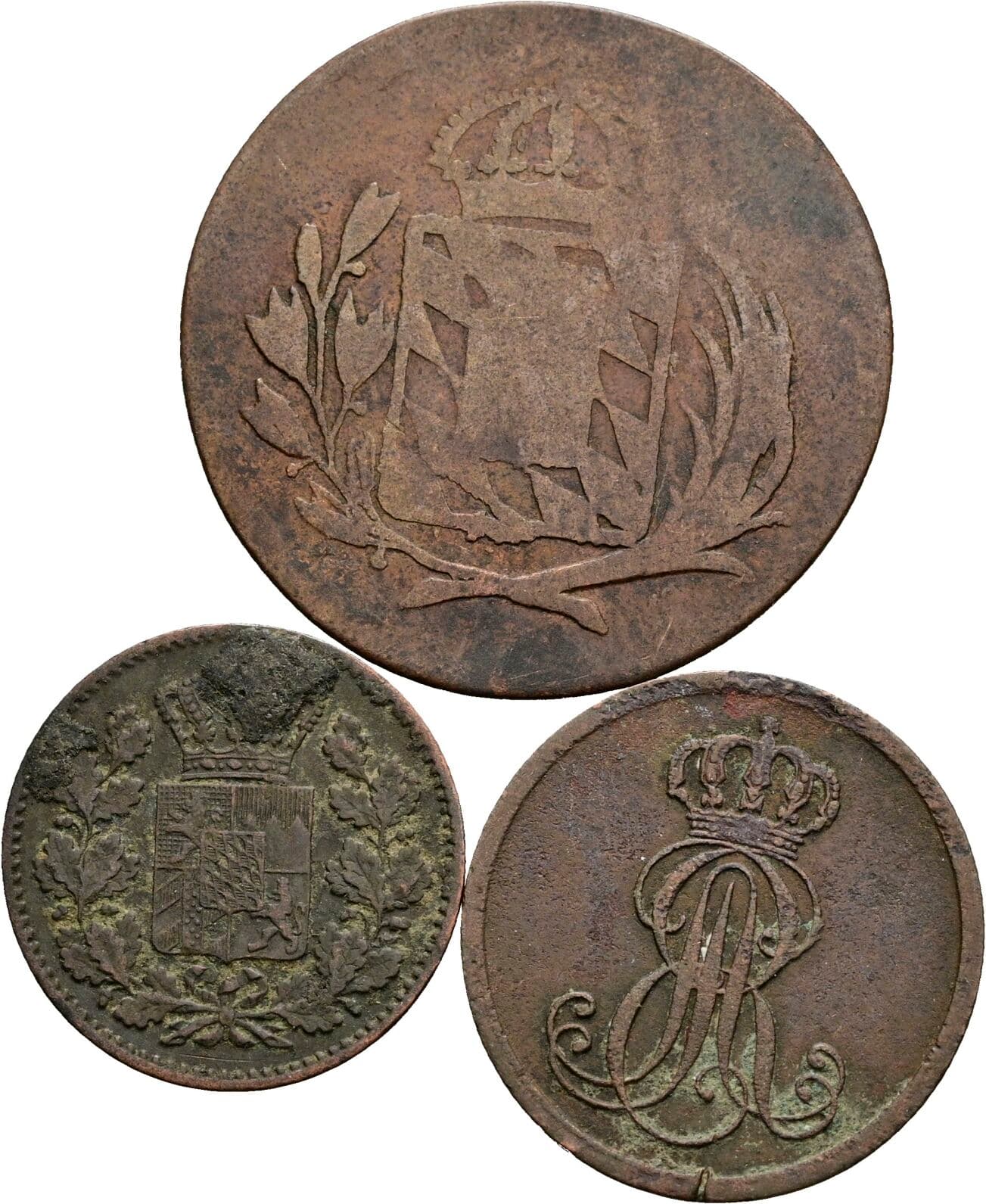 Lot 3 Stück Kleinmünzen – Rückseite