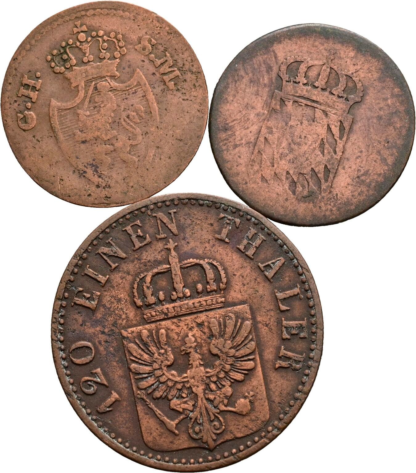 Lot 3 Stück Kleinmünzen – Rückseite