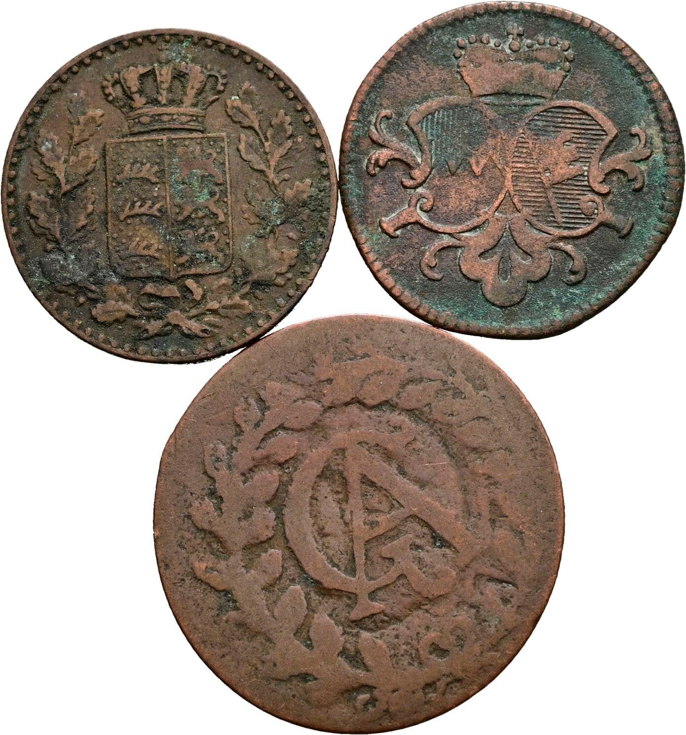 Lot 3 Stück Kleinmünzen – Rückseite