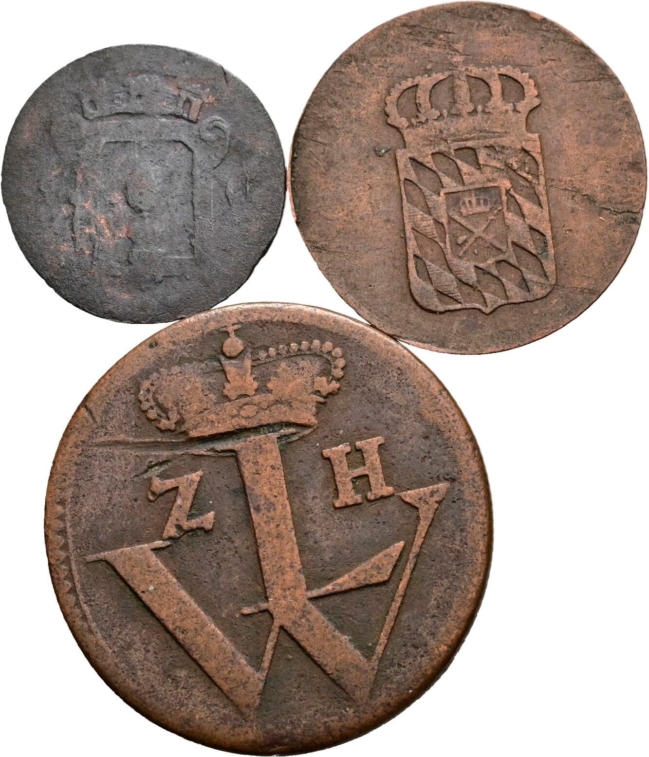 Lot 3 Stück Kleinmünzen – Rückseite