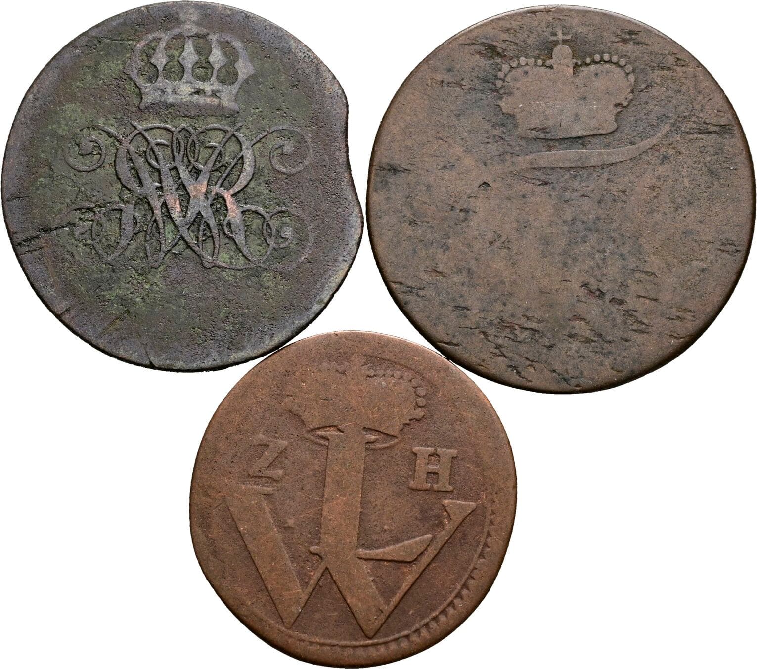 Lot 3 Stück Kleinmünzen – Rückseite