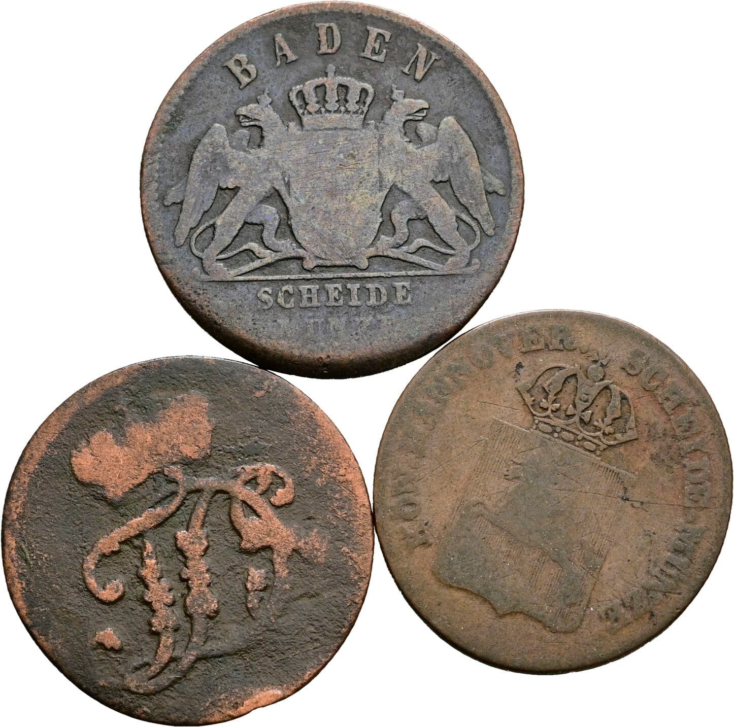 Lot 3 Stück Kleinmünzen – Rückseite