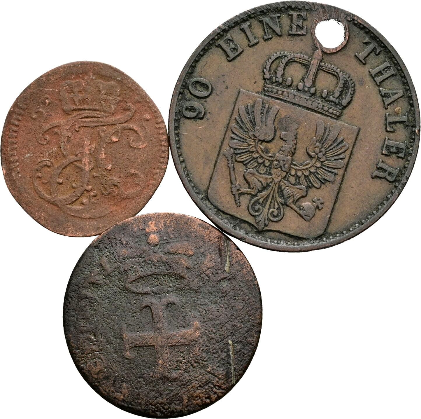 Lot 3 Stück Kleinmünzen – Rückseite