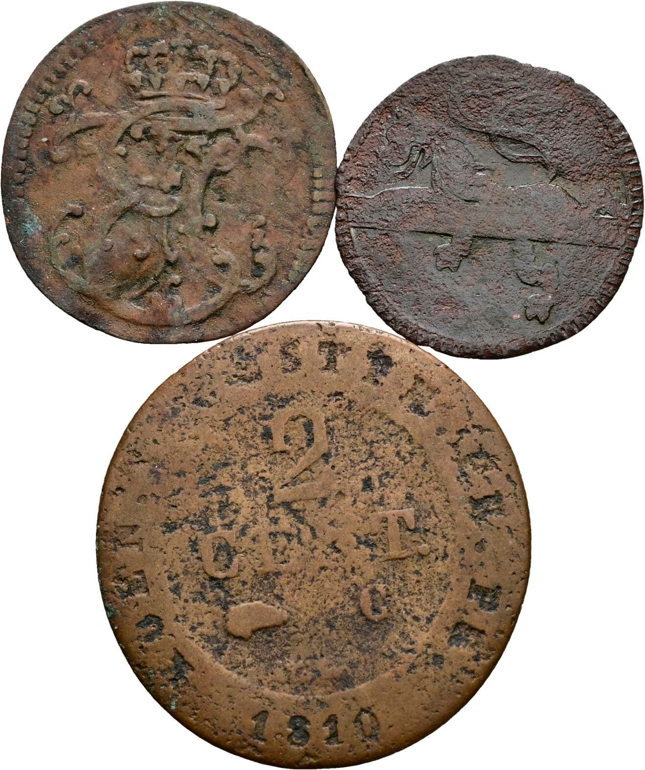 Lot 3 Stück Kleinmünzen – Rückseite