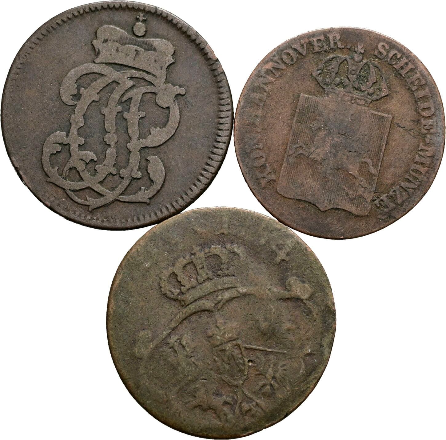 Lot 3 Stück Kleinmünzen – Rückseite