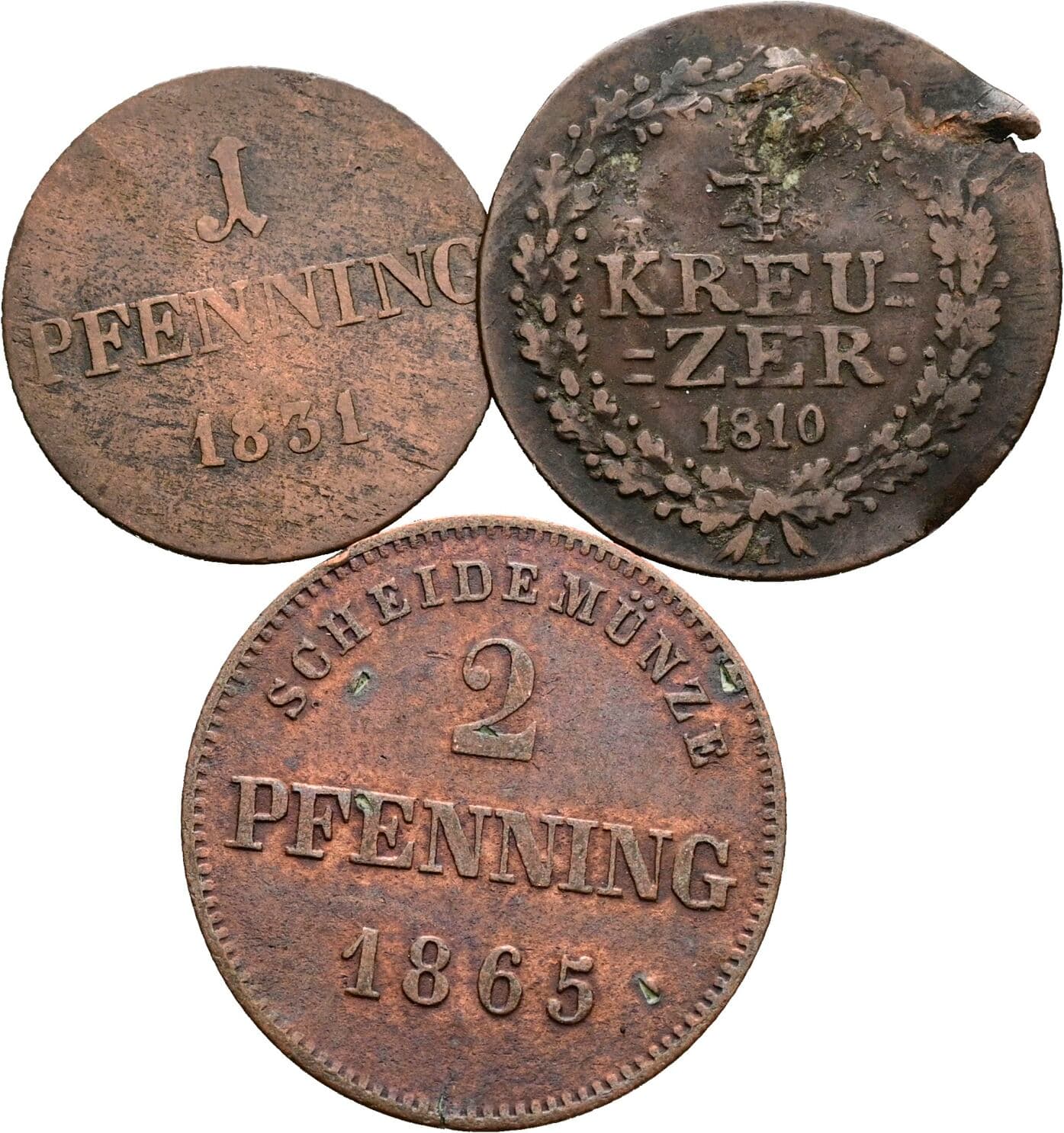Lot 3 Stück Kleinmünzen – Vorderseite