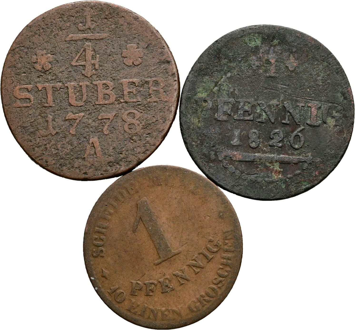 Lot 3 Stück Kleinmünzen – Vorderseite