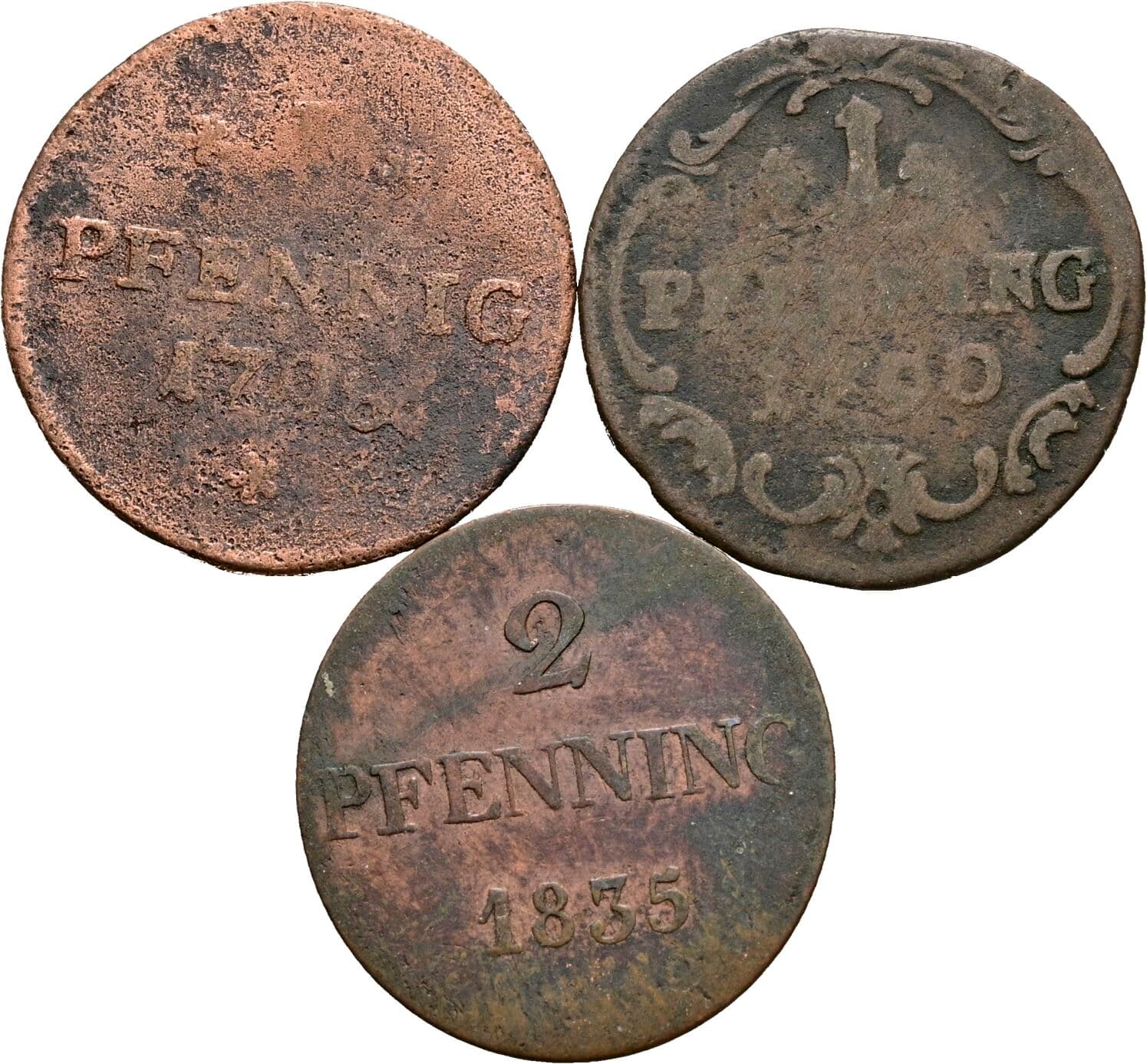 Lot 3 Stück Kleinmünzen – Vorderseite