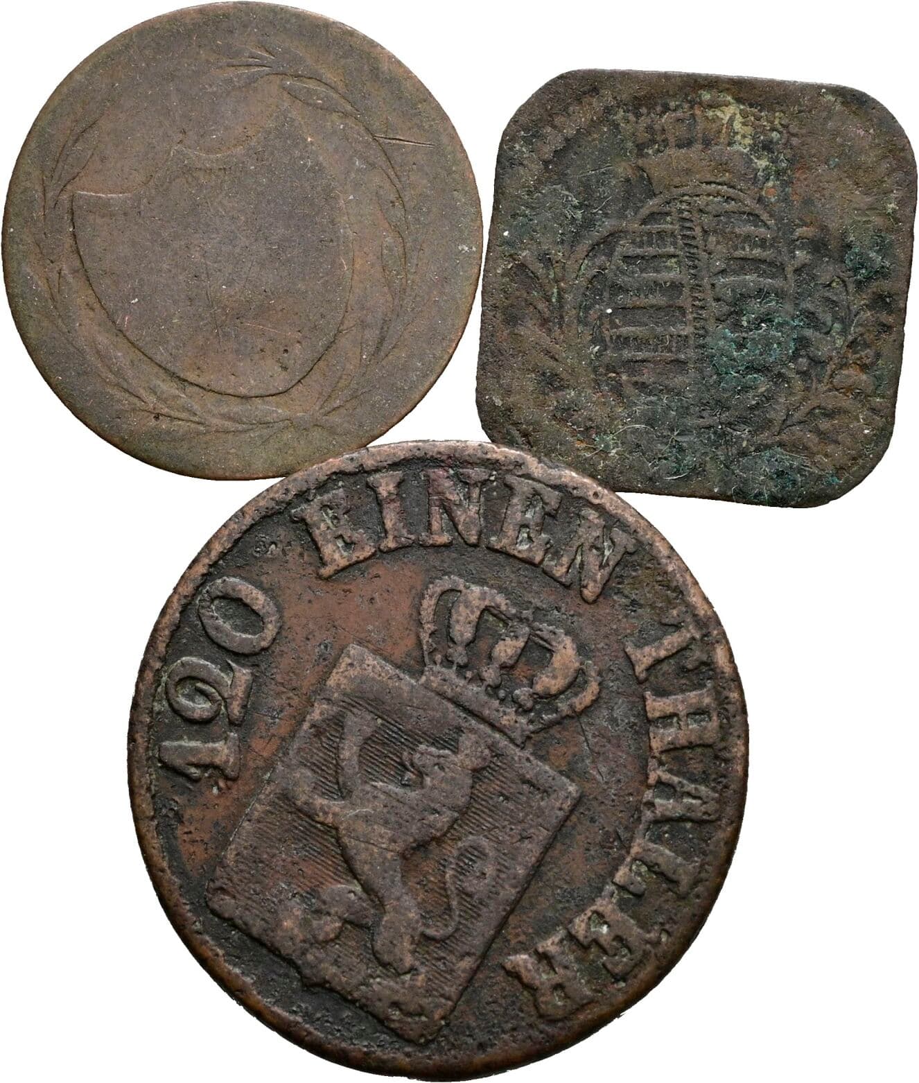 Lot 3 Stück Kleinmünzen – Rückseite