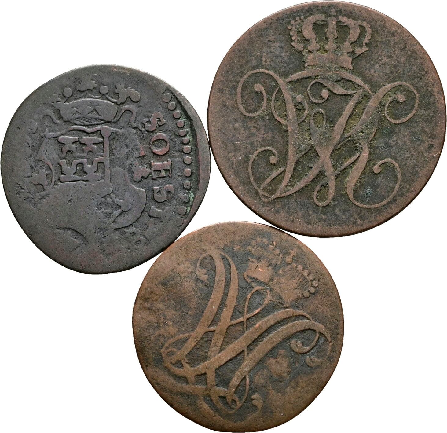 Lot 3 Stück Kleinmünzen – Rückseite