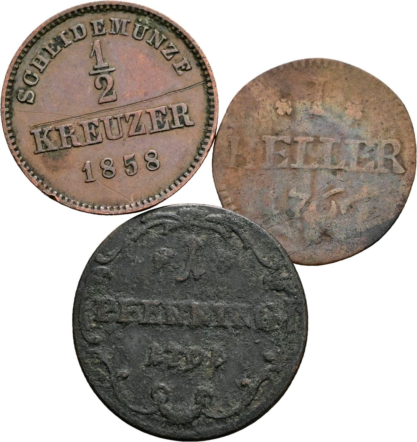 Lot 3 Stück Münzen – Vorderseite
