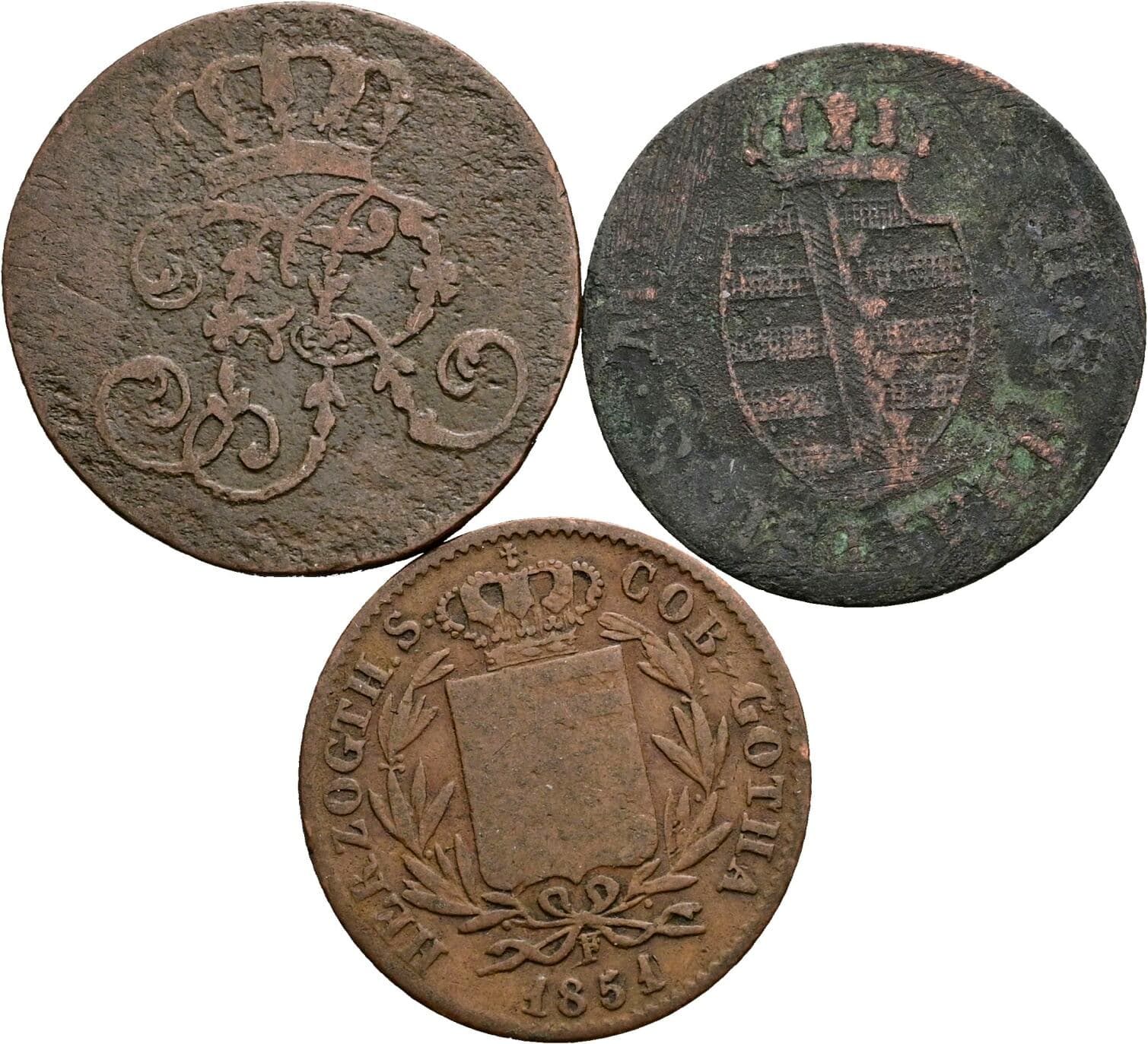 Lot 3 Stück Kleinmünzen – Rückseite