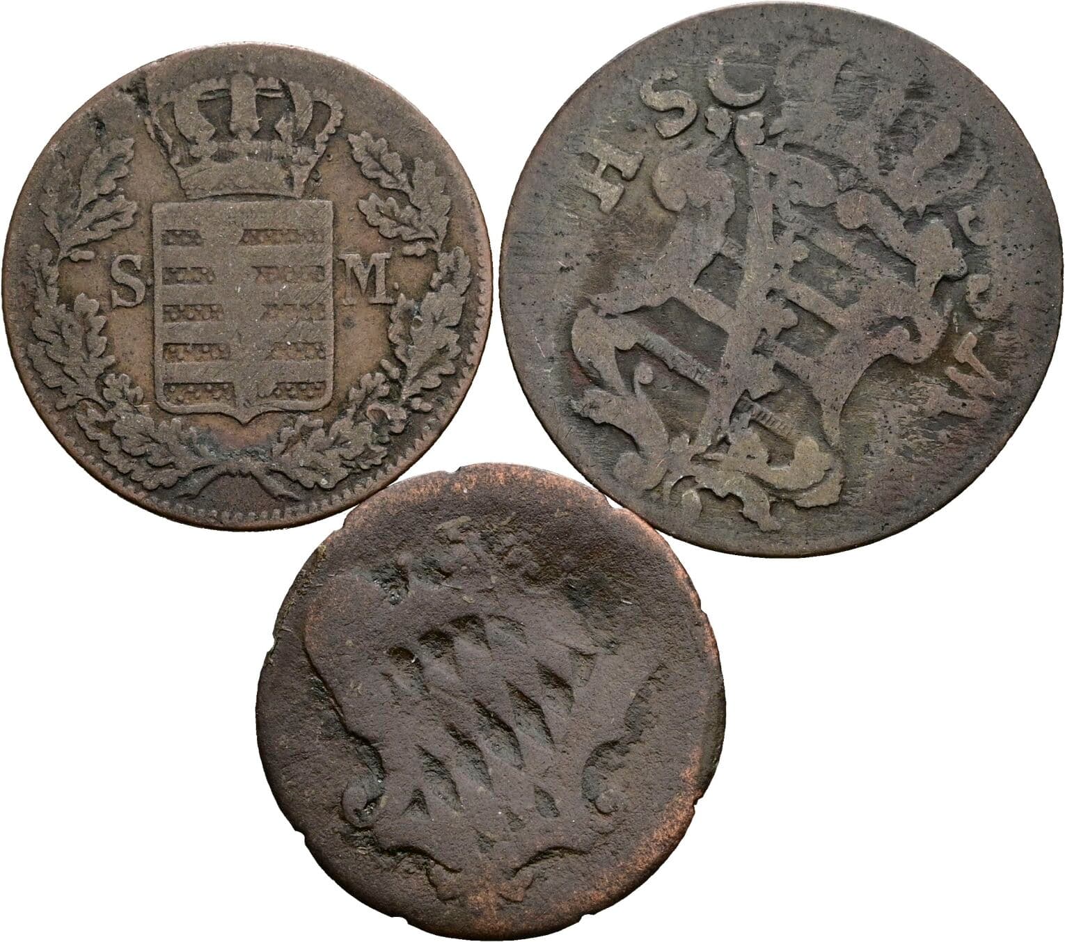 Lot 3 Stück Kleinmünzen – Rückseite