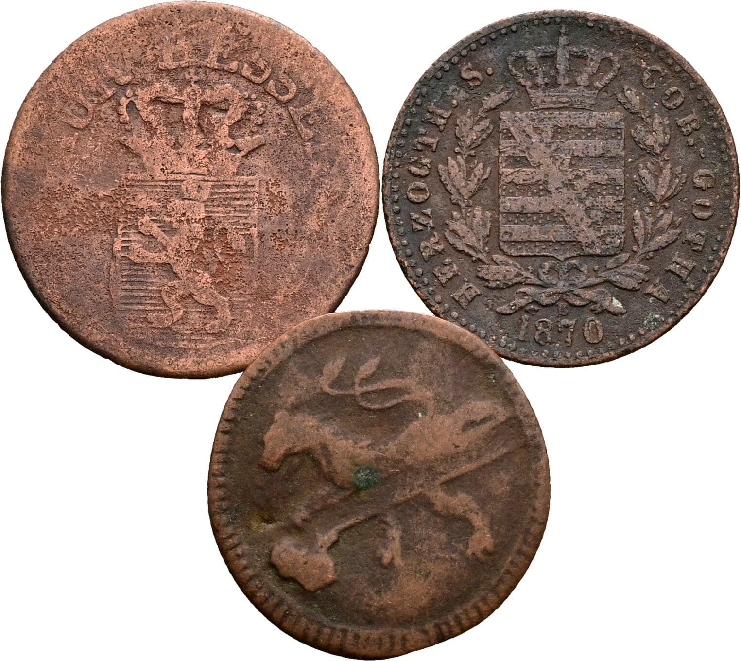 Lot 3 Stück Kleinmünzen – Rückseite
