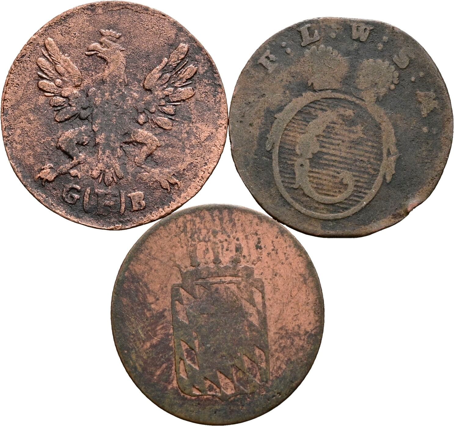Lot 3 Stück Kleinmünzen – Rückseite