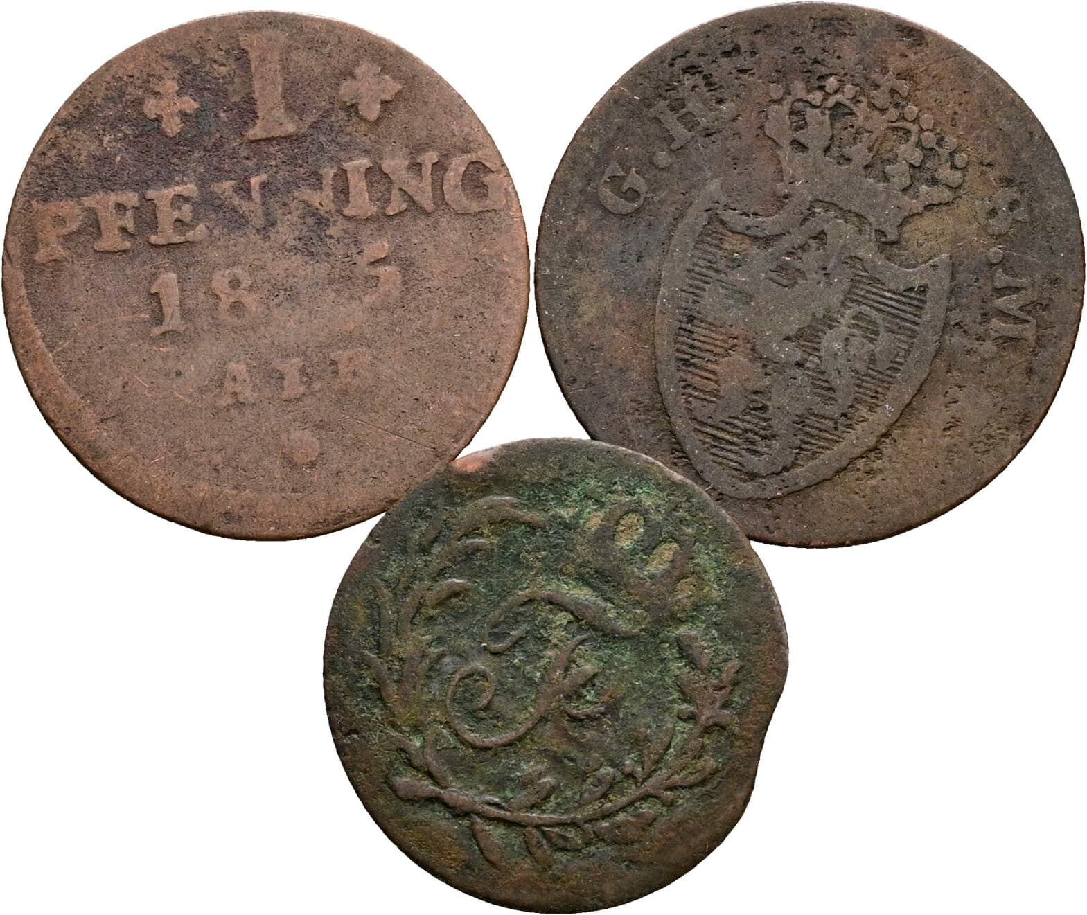 Lot 3 Stück Kleinmünzen – Rückseite