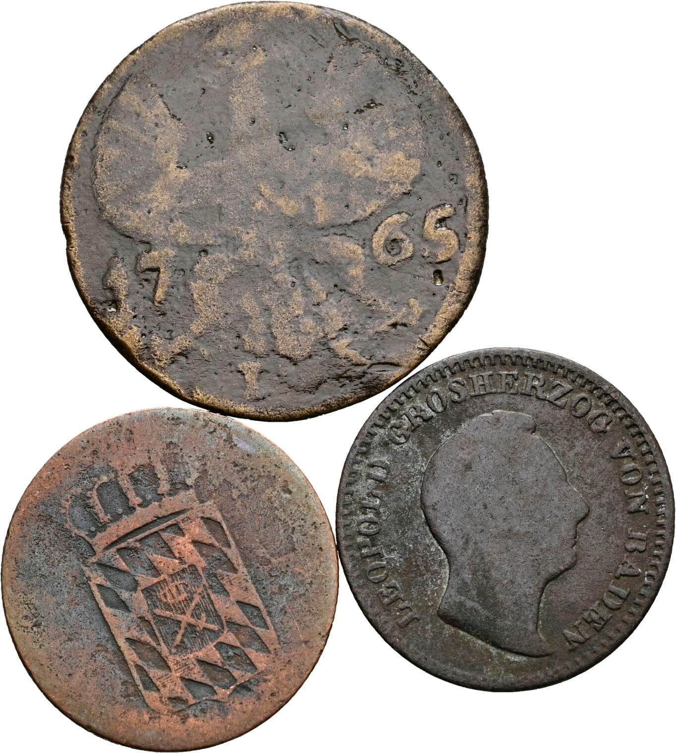 Lot 3 Stück Kleinmünzen – Rückseite