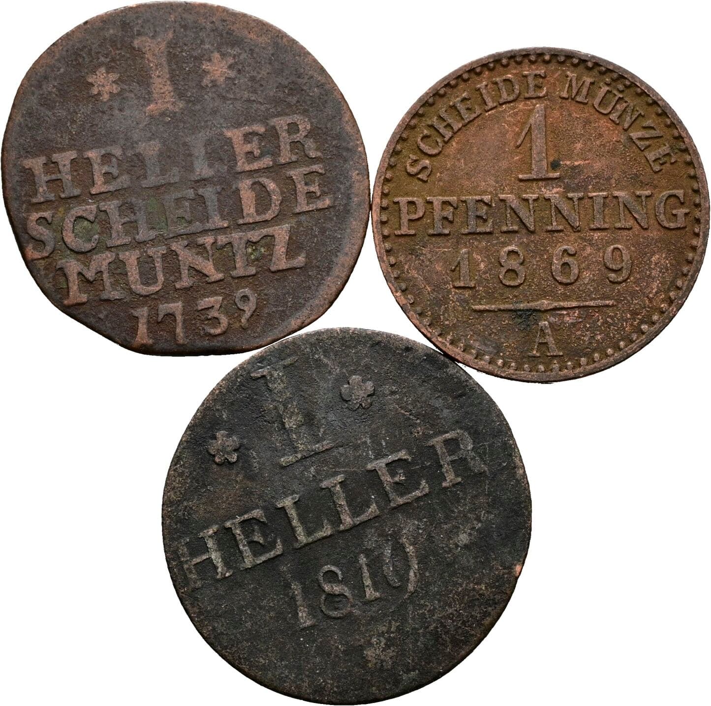 Lot 3 Stück Münzen – Vorderseite