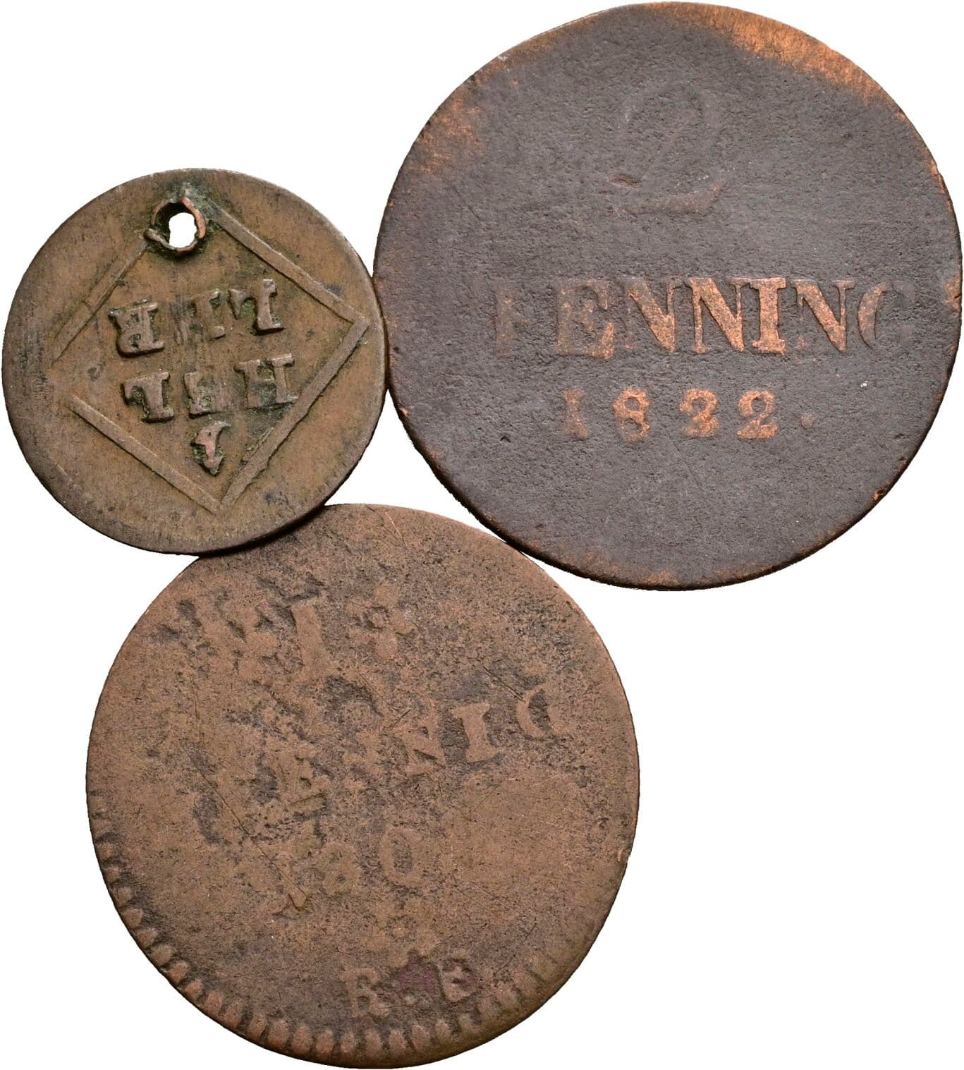 Lot 3 Stück Kleinmünzen – Vorderseite