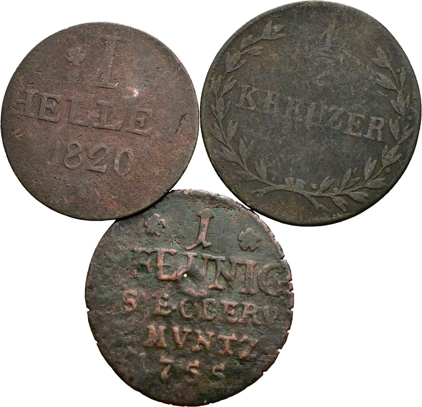 Lot 3 Stück Kleinmünzen – Vorderseite