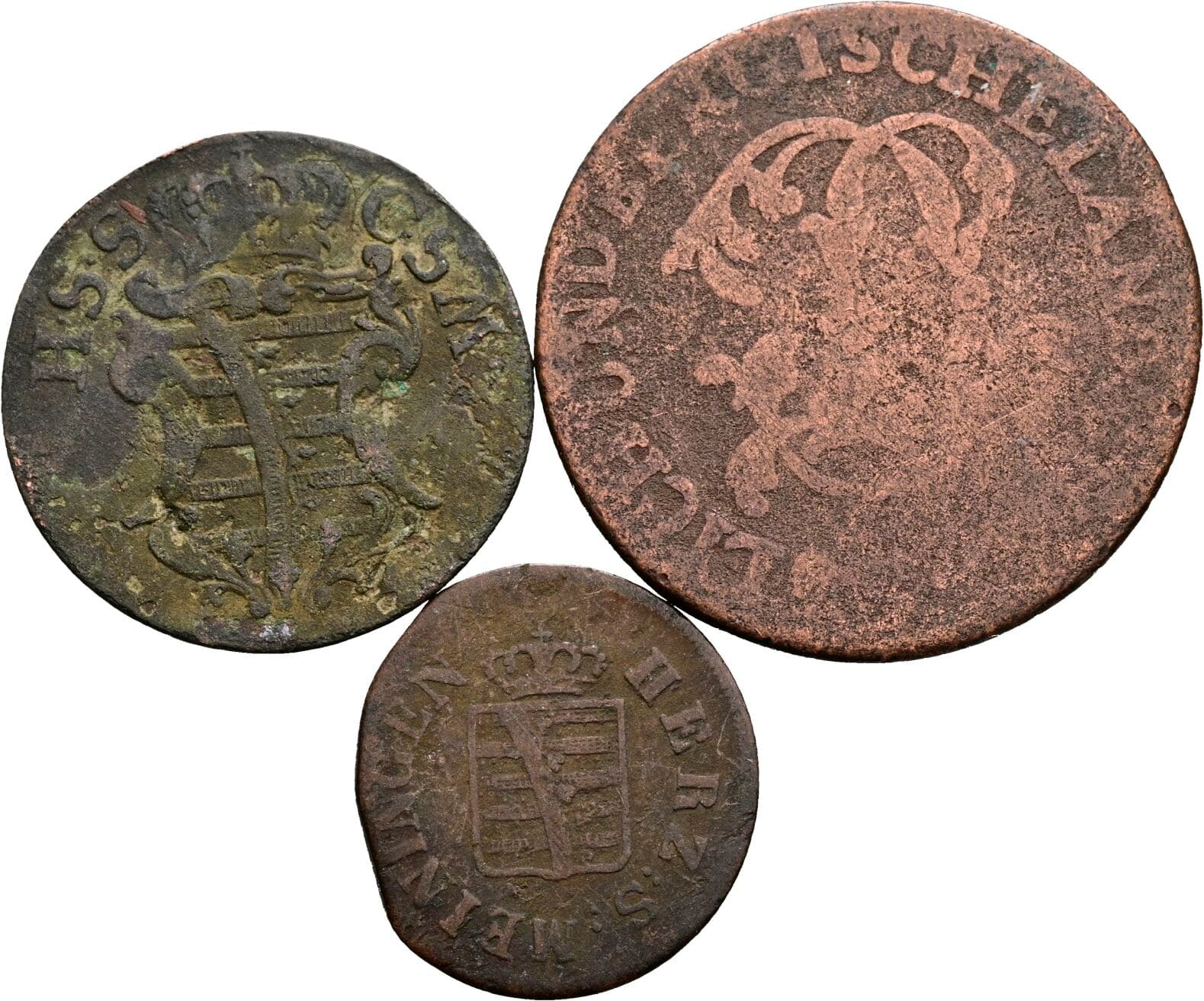 Lot 3 Stk. Kupfermünzen – Rückseite
