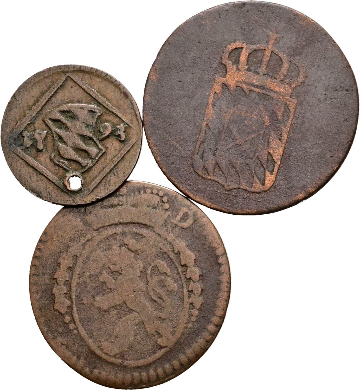 Lot 3 Stück Kleinmünzen – Rückseite