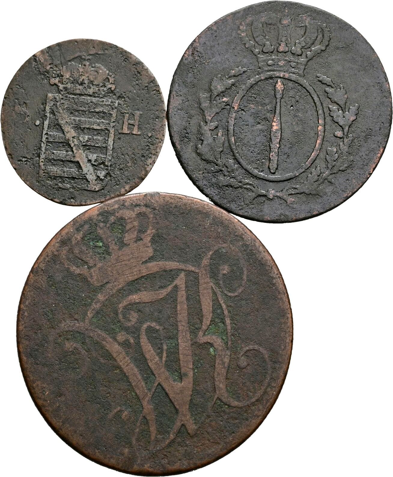 Lot 3 Stück Kleinmünzen – Rückseite