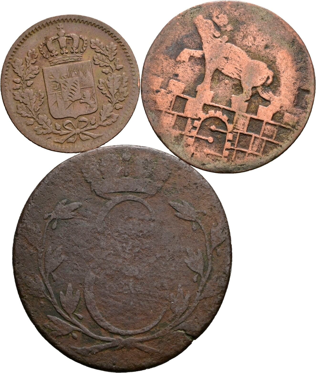 Lot 3 Stück Kleinmünzen – Rückseite