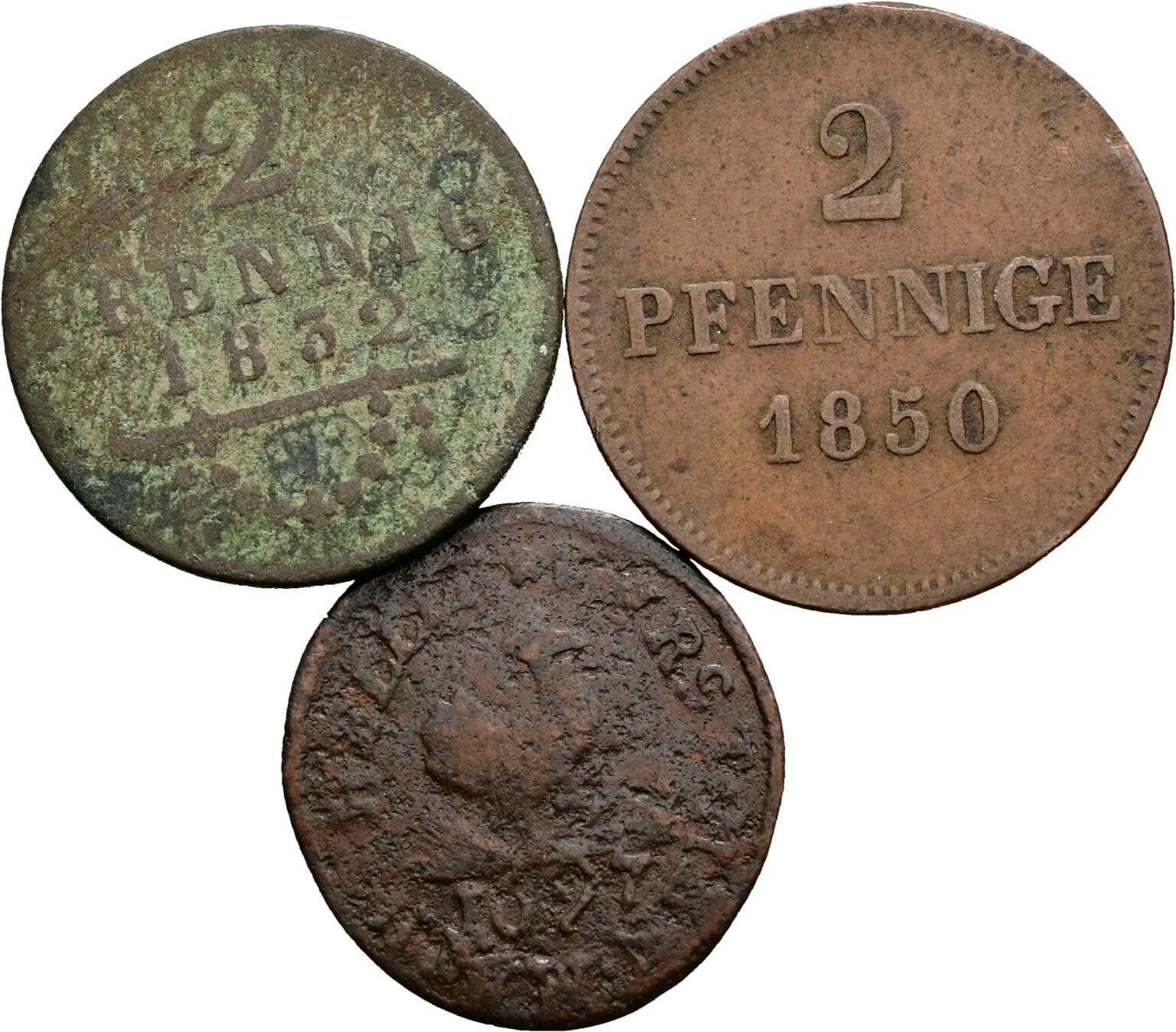 Lot 3 Stück Kleinmünzen – Vorderseite
