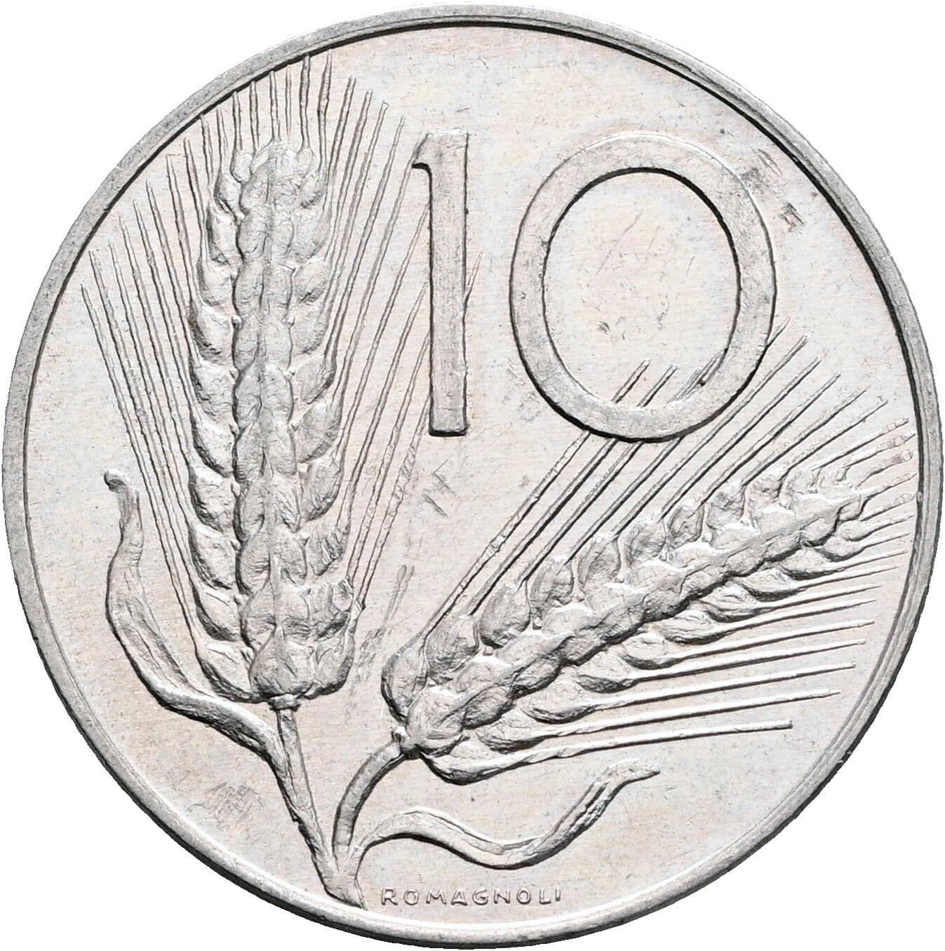 10 Lire 1974 – Vorderseite