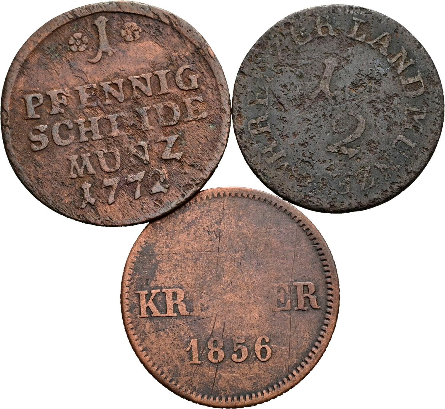 Lot 3 Stück Kleinmünzen – Vorderseite
