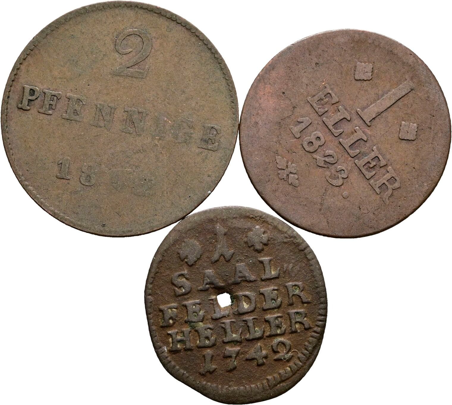 Lot 3 Stück Kleinmünzen – Vorderseite