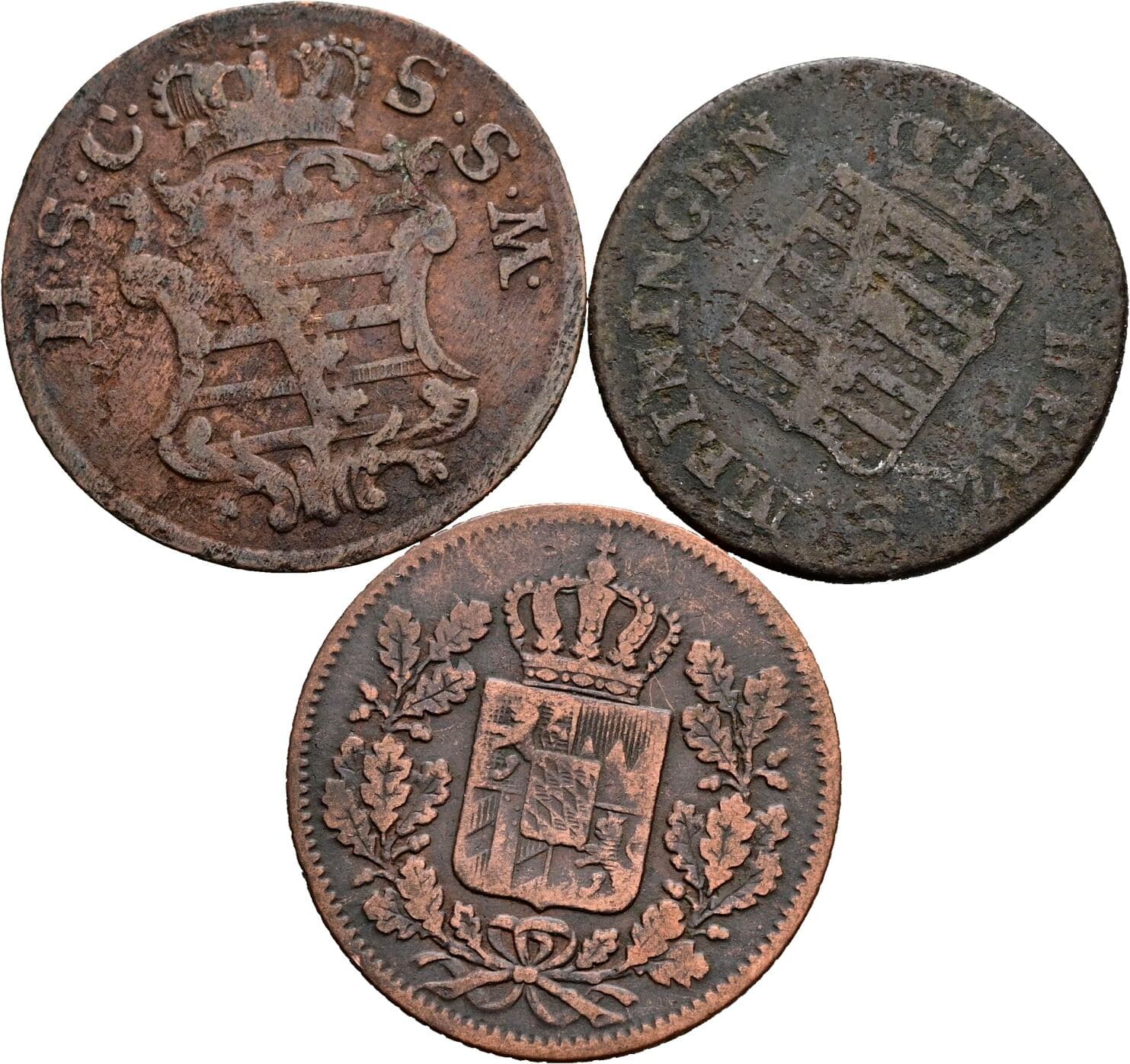 Lot 3 Stück Kleinmünzen – Rückseite