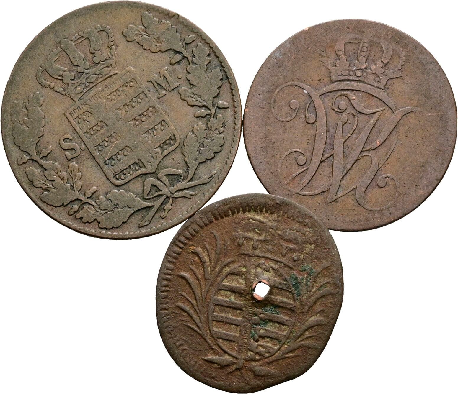 Lot 3 Stück Kleinmünzen – Rückseite