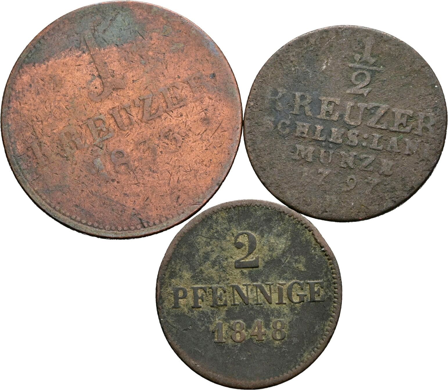 Lot 3 Stück Kleinmünzen – Vorderseite